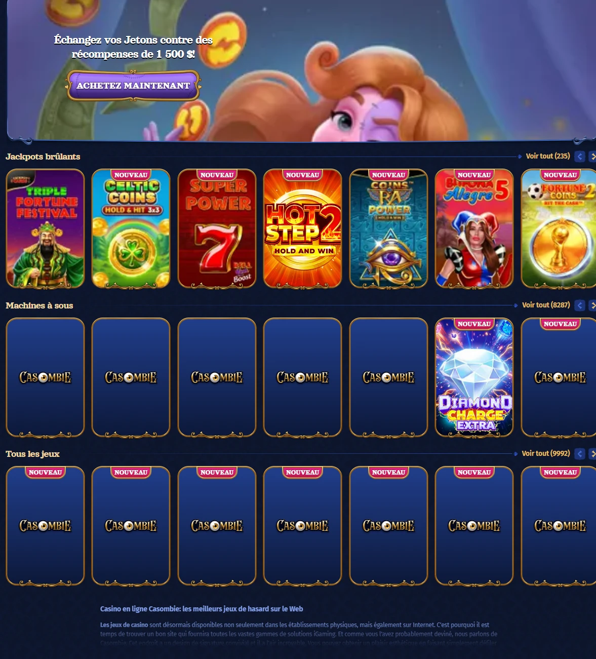 Casino en direct Casombie